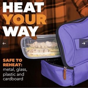 Purple Insulated Lunch Bag